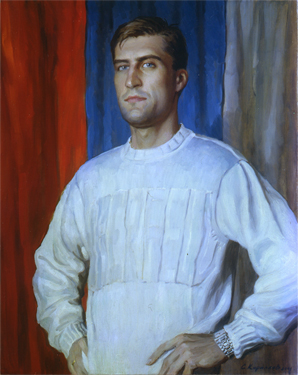 Portrait of Igor Kudelin. 2001. Oil, cvs 100x80. Sergei Kirillov
