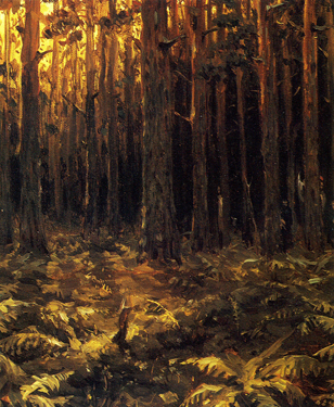 Outlaws in the Woods. 1994. Oil, cvs 50x40. Sergei Kirillov