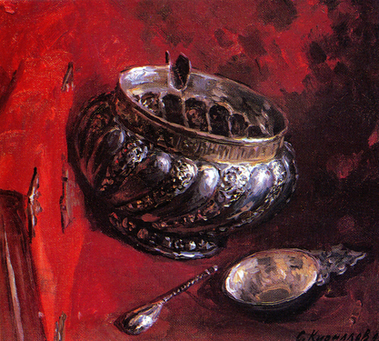 A Loving Cup. 1992. Oil, cvs 40x45. Sergei Kirillov